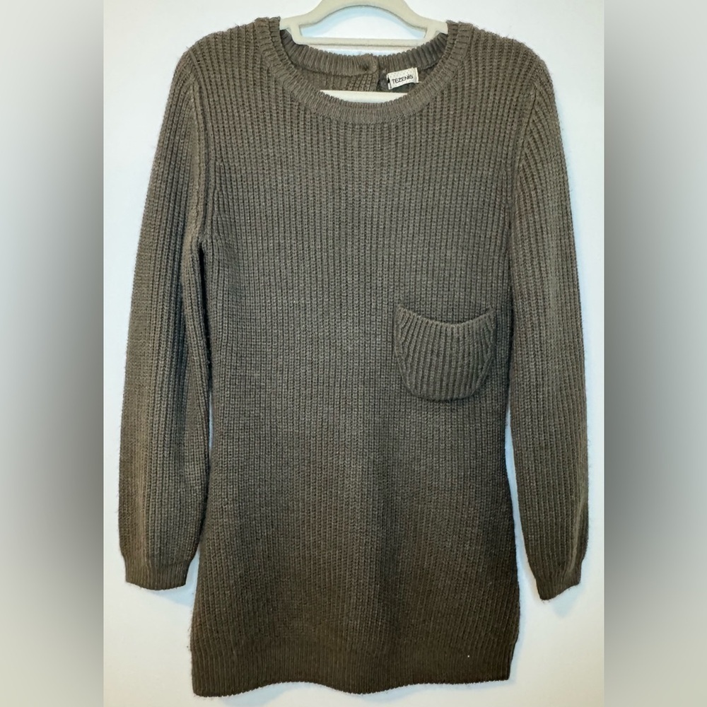 Tezenis Women’s Ribbed Long Knit Sweater Button Back Size S